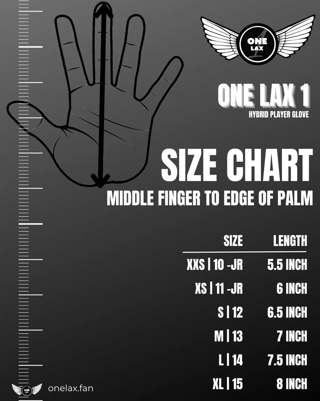 OneLax White Lacrosse Gloves