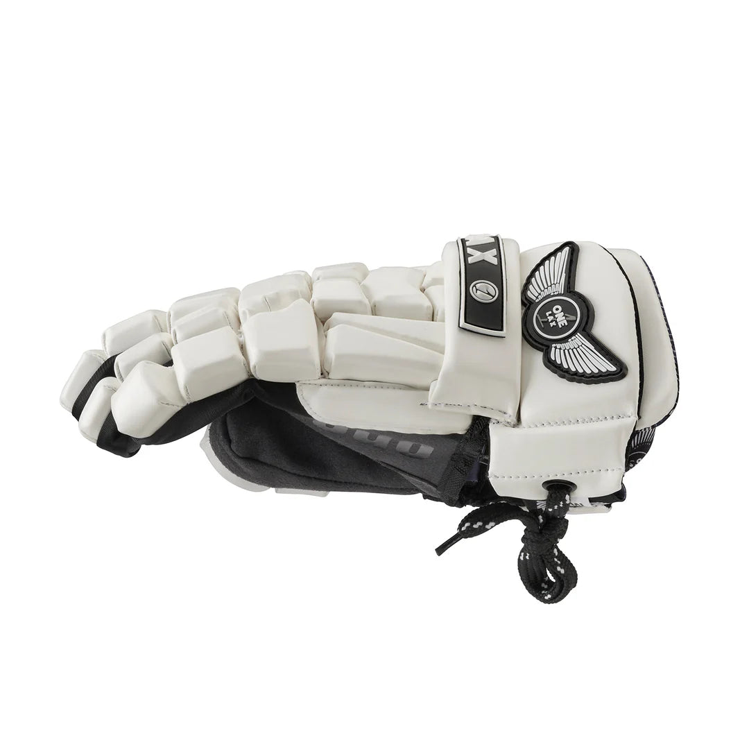 OneLax White Lacrosse Gloves