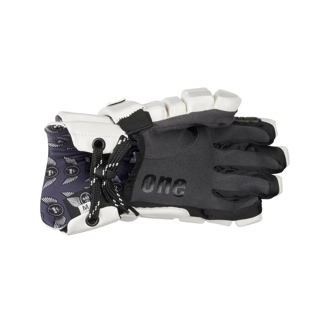 OneLax White Lacrosse Gloves