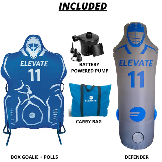Elevate 11th Man Box Lacrosse Goalie & Defender Pro Combo Pack