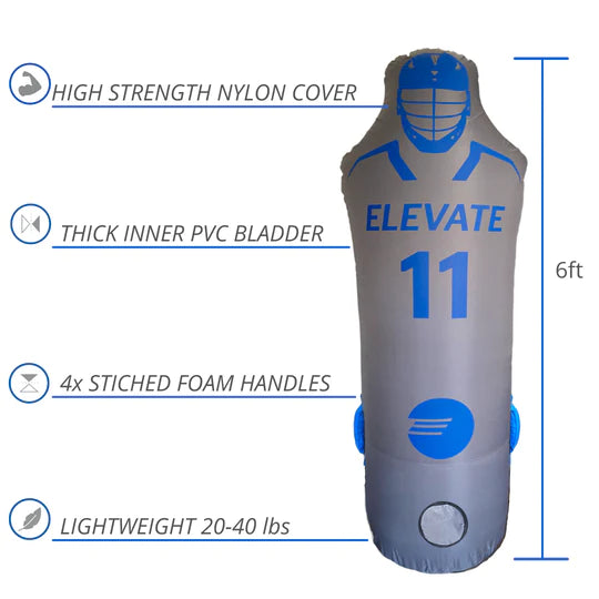 Elevate 11th Man Box Lacrosse Goalie & Defender Pro Combo Pack