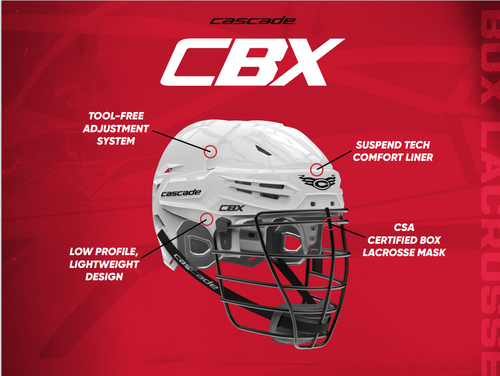 Cascade CBX Box Lacrosse Helmet & Facemask Combo