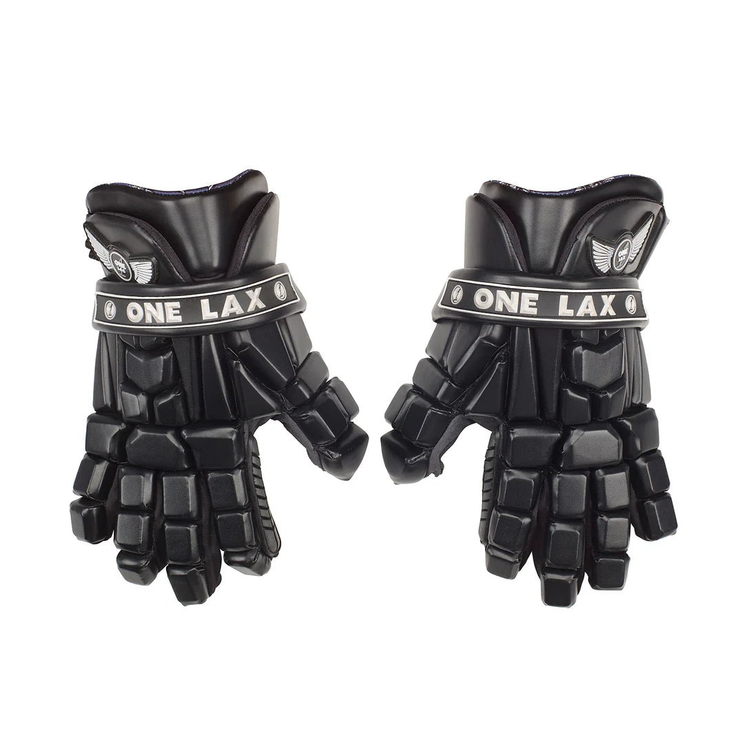 OneLax White Lacrosse Gloves